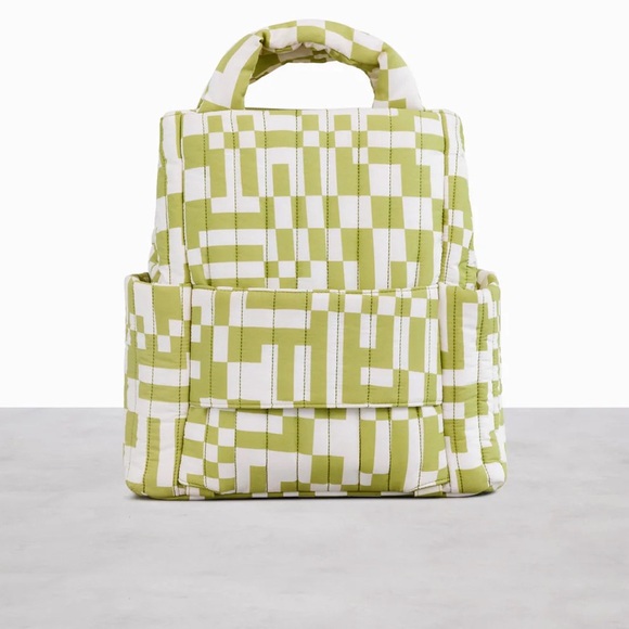 Green and White Quilted Women's Bag - Picture 6 of 8